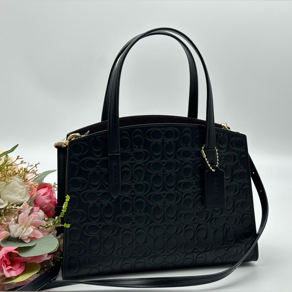 Coach Signature Leather Carryall Bag - Picture 2 of 15